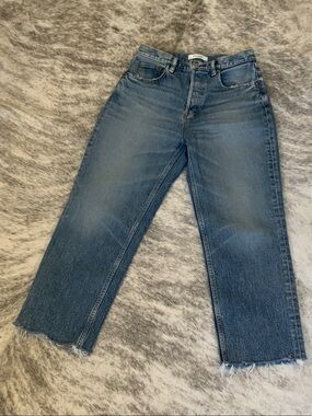 Moussy Crop Straight-Leg Jeans